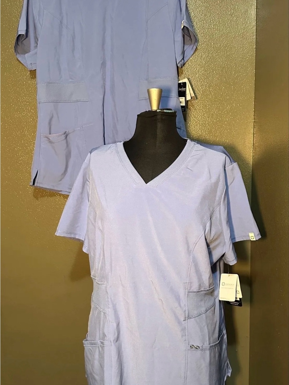 NFINITY Dusty Lavender V-Neck Scrub Top